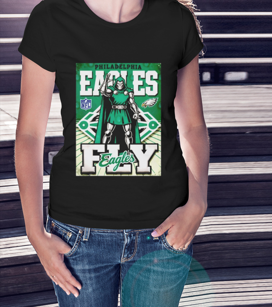 Philadelphia Eagles Doctor Doom NFL Fly Eagles T-Shirt