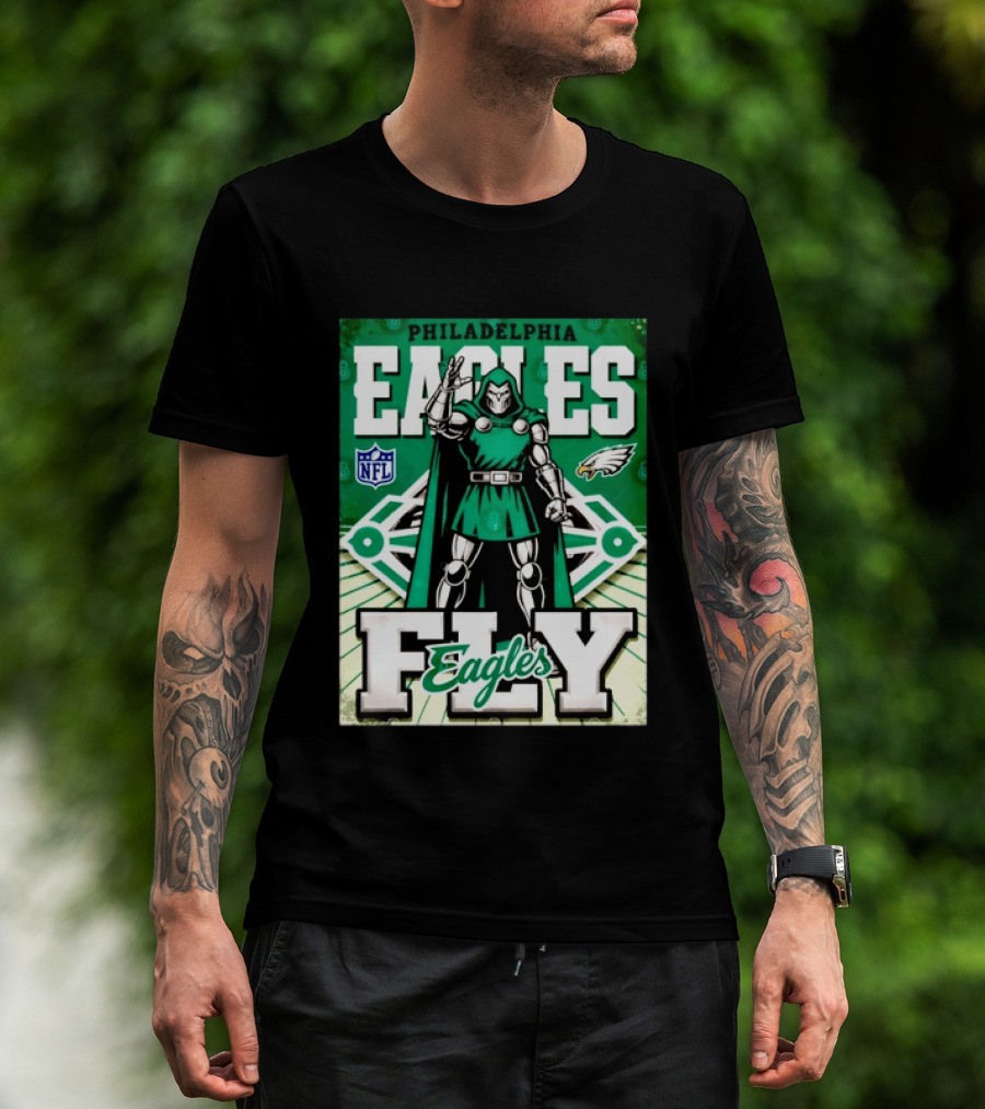 Philadelphia Eagles Doctor Doom NFL Fly Eagles T-Shirt