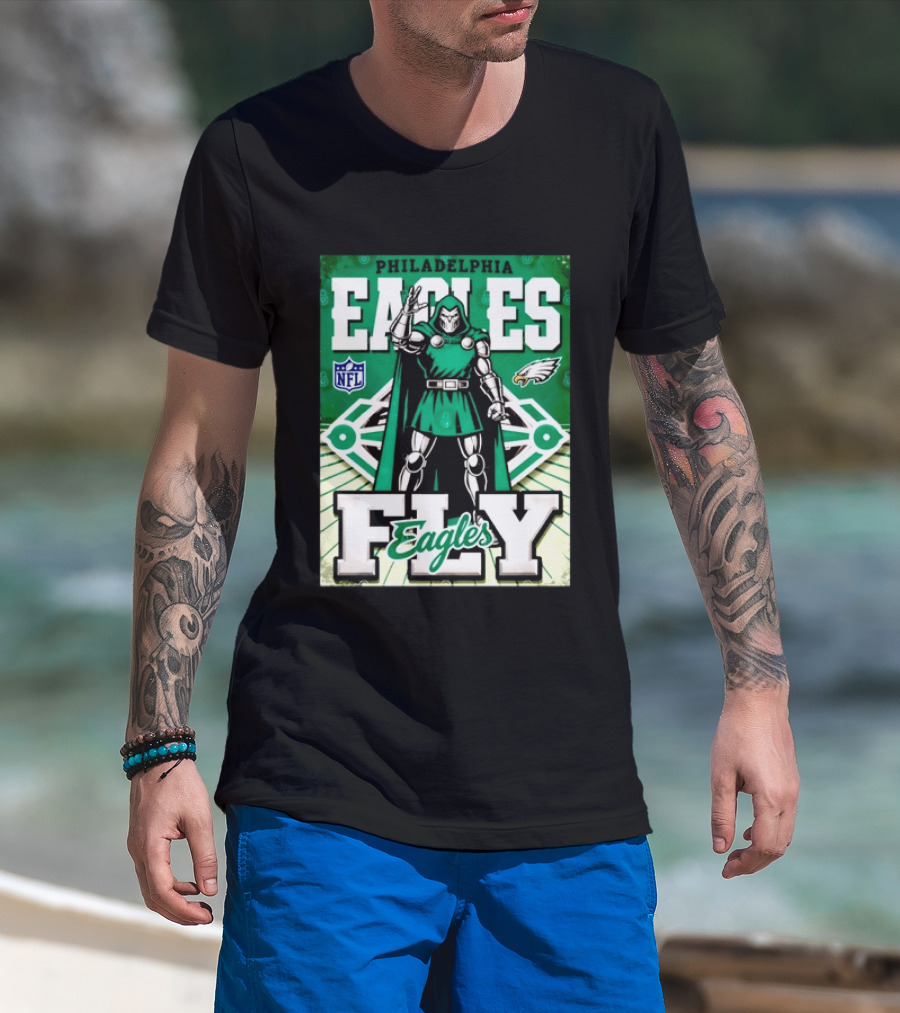 Philadelphia Eagles Doctor Doom NFL Fly Eagles T-Shirt