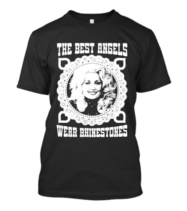 The Best Angels Wear Rhinestones Vintage Lace T-Shirt