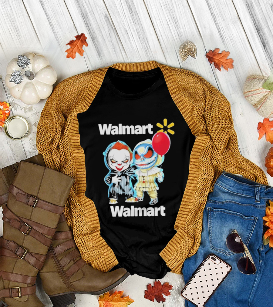 Walmart Pennywise Jack Skellington Halloween 2026 Red Balloon T-Shirt