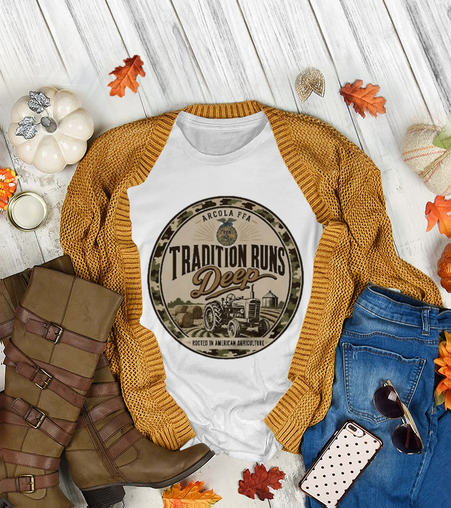 Arcola FFA Tradition Runs Deep Rooted In American Agriculture Tractor 2026 T-Shirt
