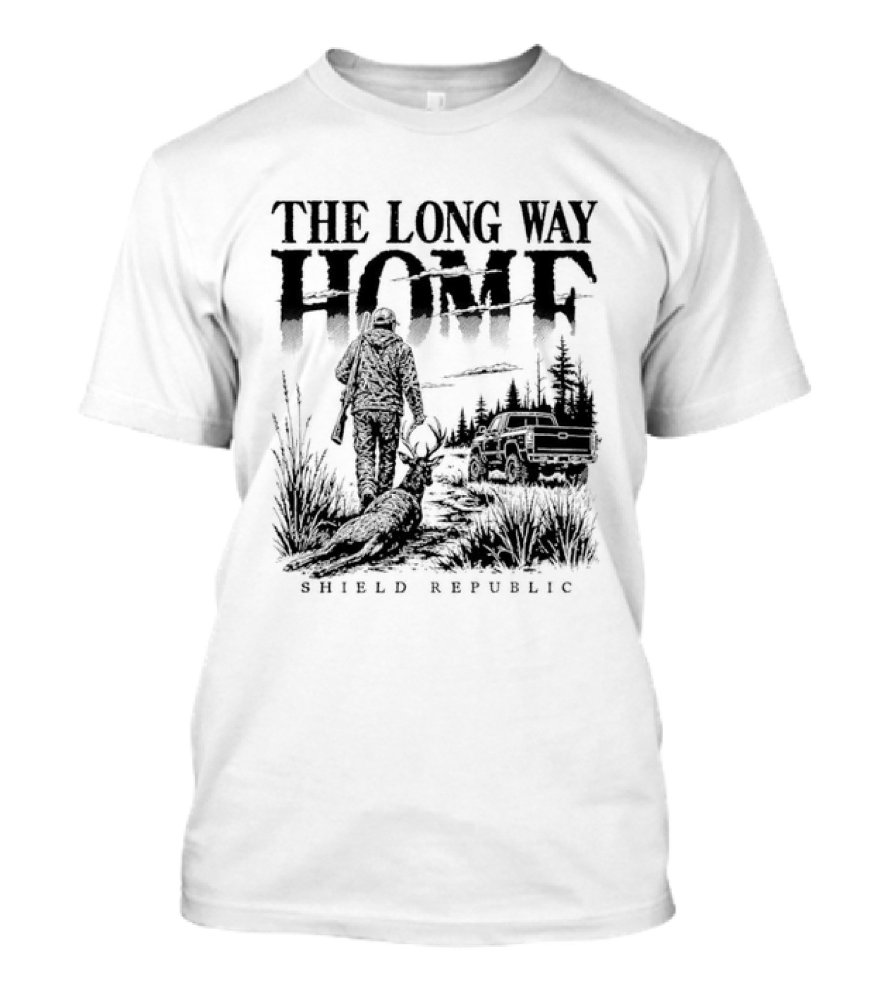 The Long Way Home Hunting Shield Republic T-Shirt