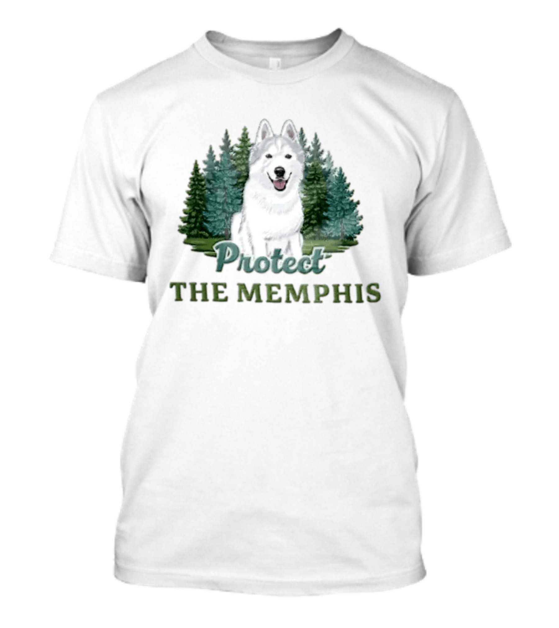Protect The Memphis Husky Dog Forest Nature Animal T-Shirt
