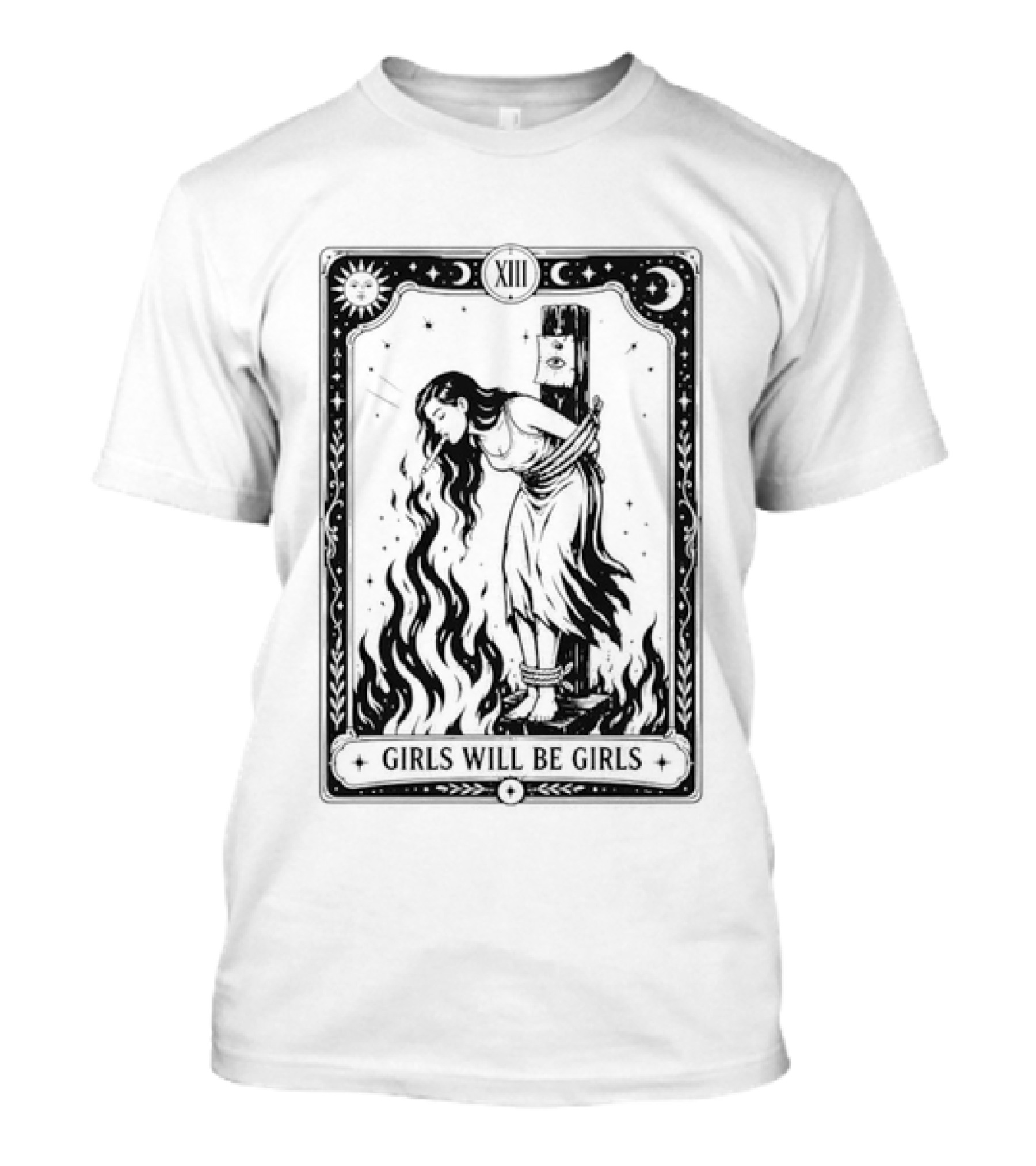 Girls Will Be Girls Tarot Card Witchcraft Magic Mystic T-Shirt