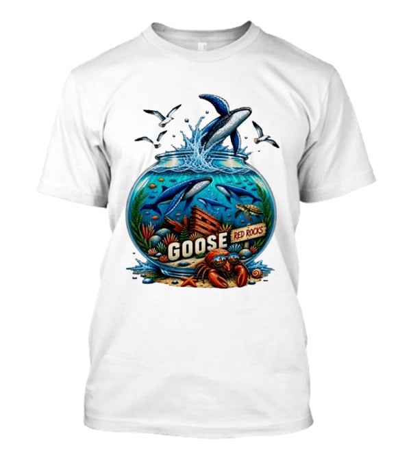 Goose Red Rocks Aquarium Whale Ocean Life Jam Band T-Shirt