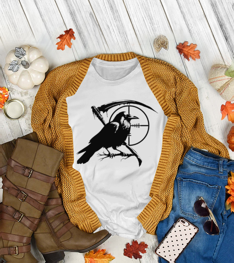 Grim Reaper Raven Sniper Scope Target T-Shirt