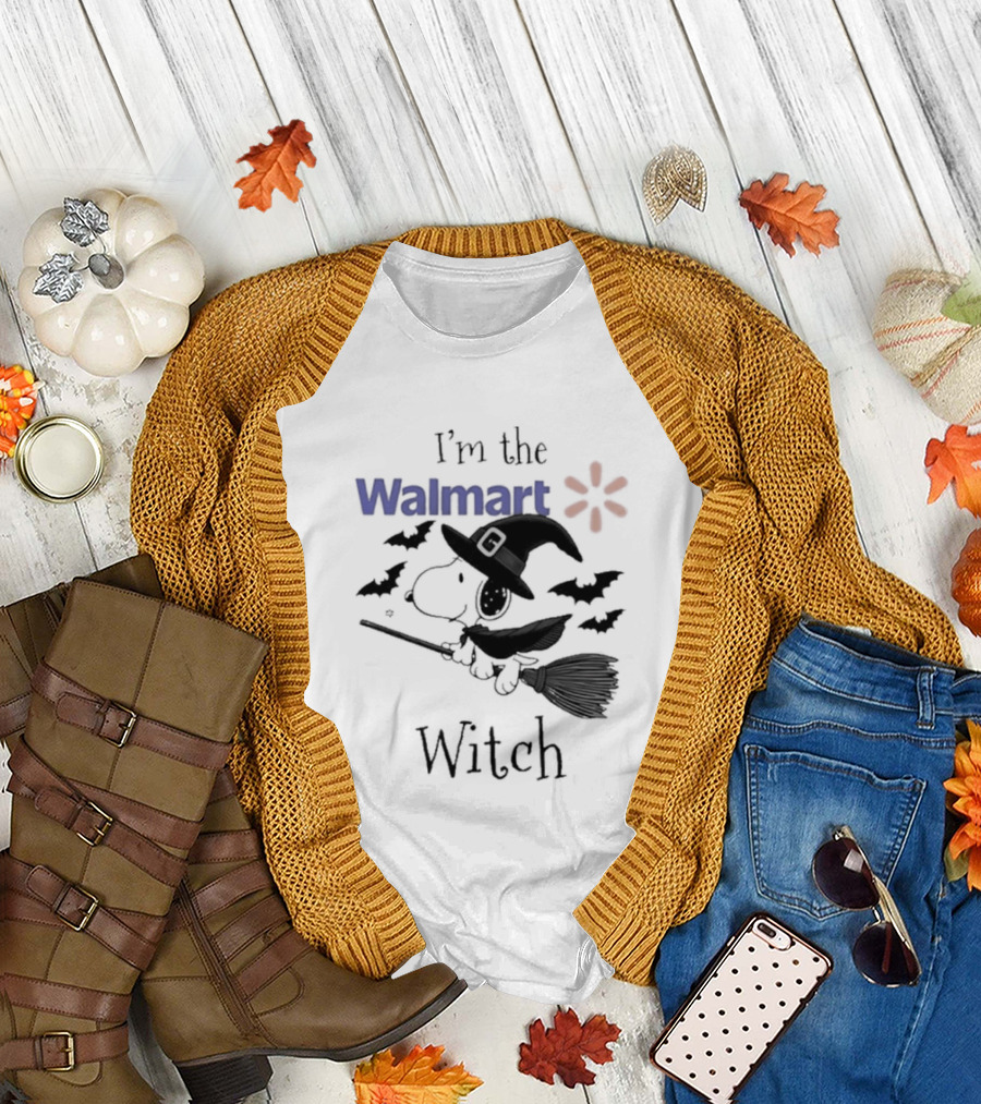 I'm The Walmart Witch Snoopy Halloween 2026 Broomstick Magic T-Shirt