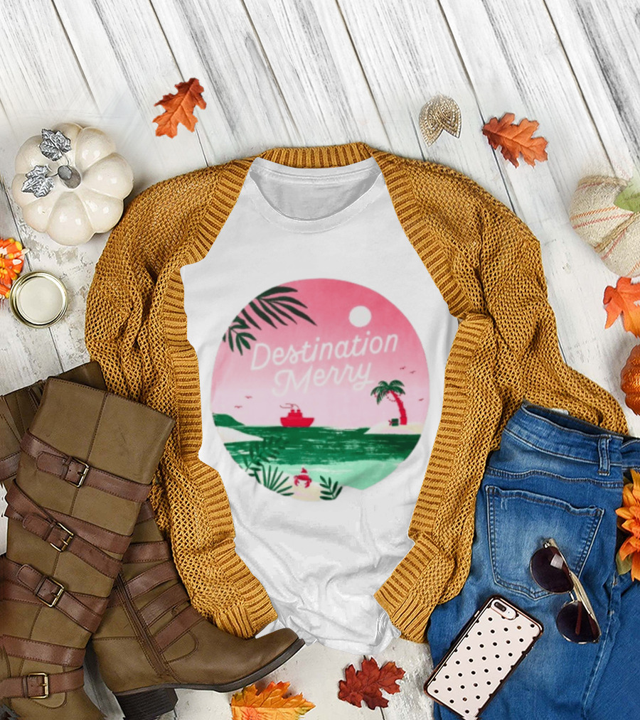 Hallmark Christmas Cruise 2026 Destination Merry White Tropical Getaway T-Shirt
