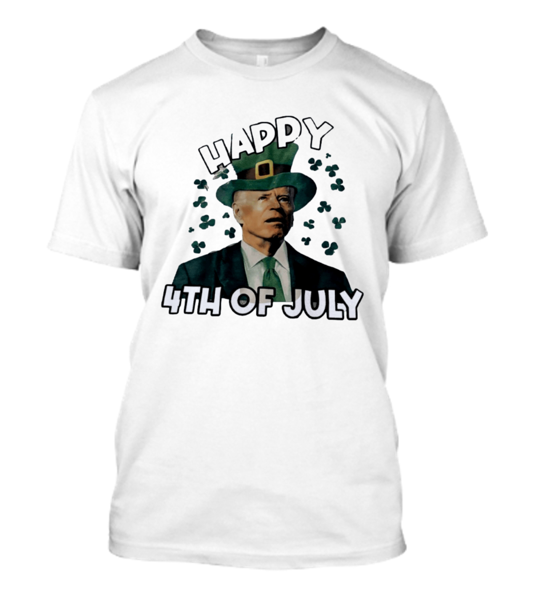 Joe Biden Happy 4th Of July Shamrock Leprechaun T-Shirt