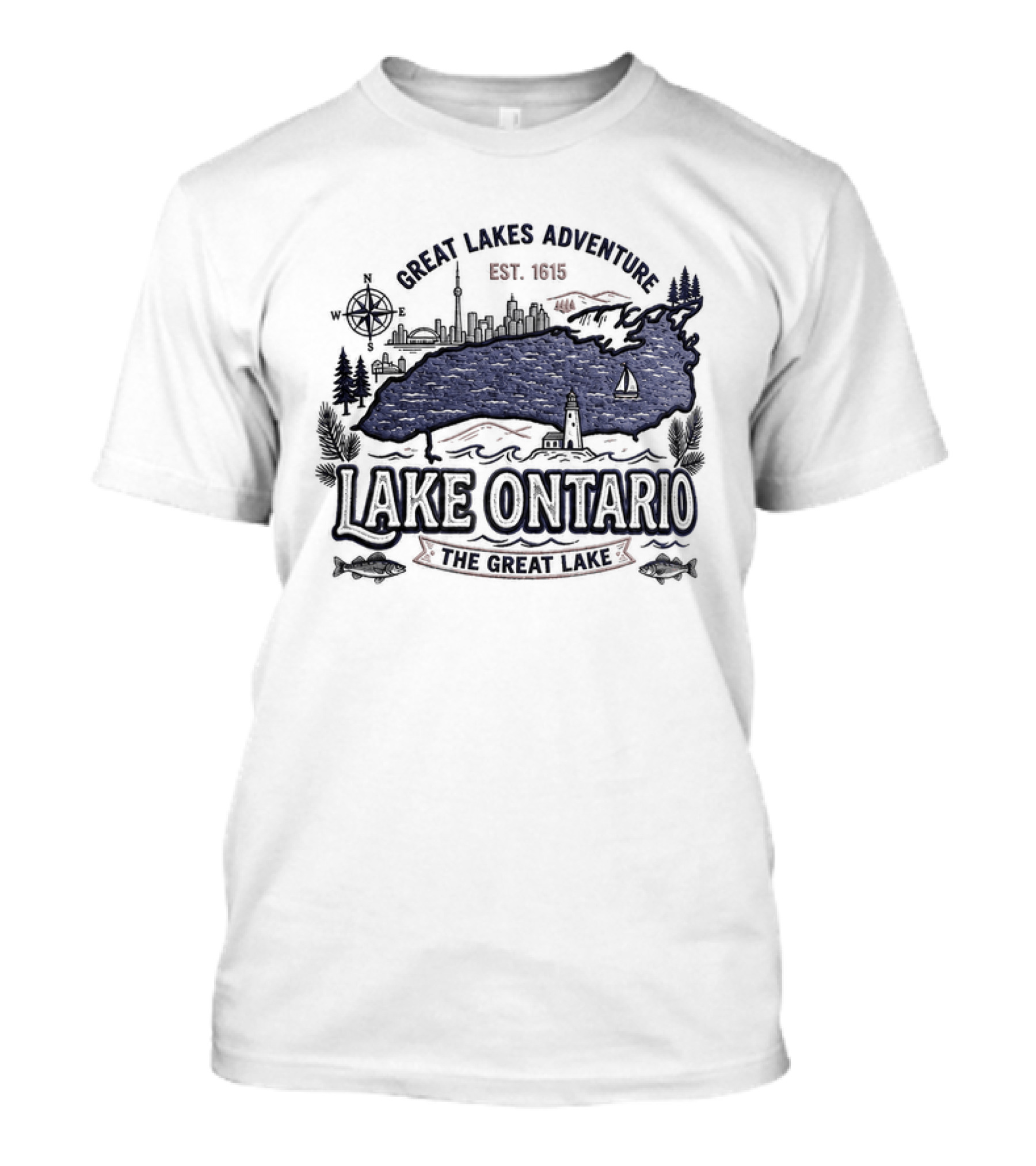 Great Lakes Adventure Lake Ontario Est 1815 The Great Lake T-Shirt