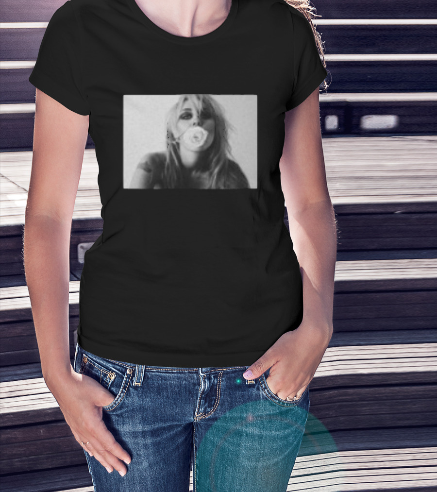 Miley Store Bass Persuades Black Bubblegum Pop T-Shirt
