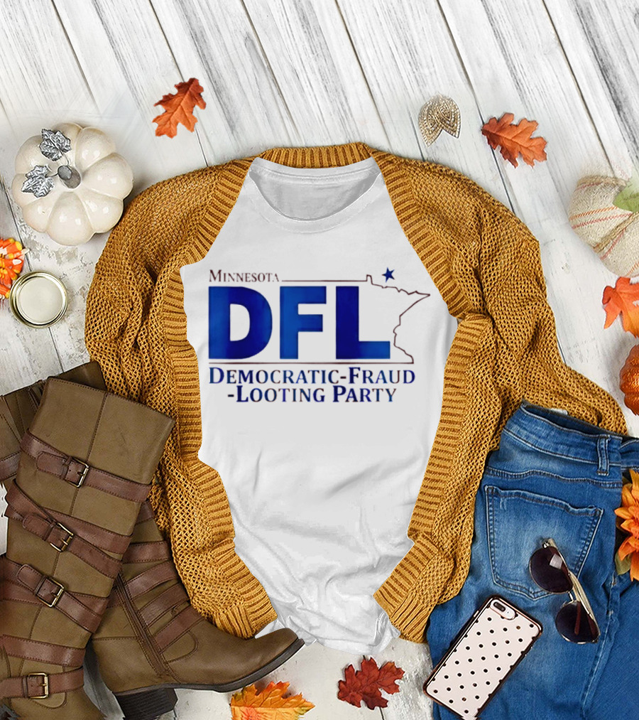 Minnesota DFL Democratic Fraud Looting Party Map Star T-Shirt