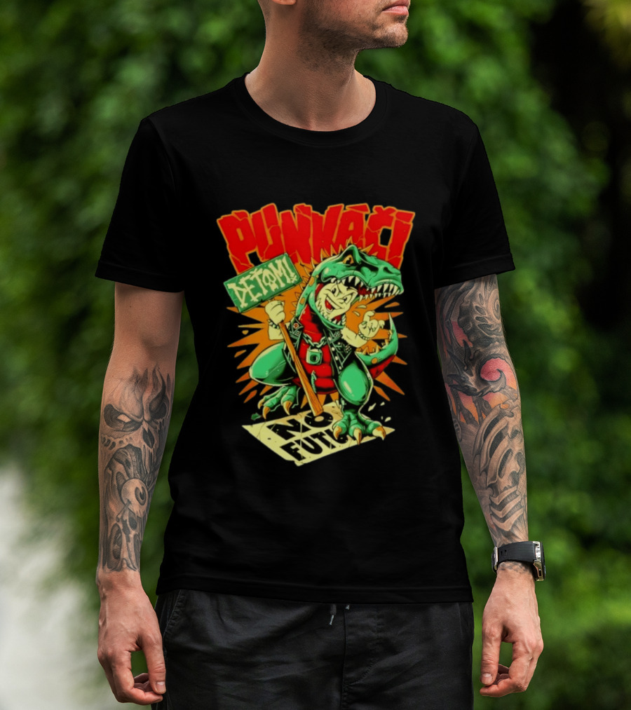 Punkači Deťomi No Future Dinosaur Punk Rock Rebellion T-Shirt