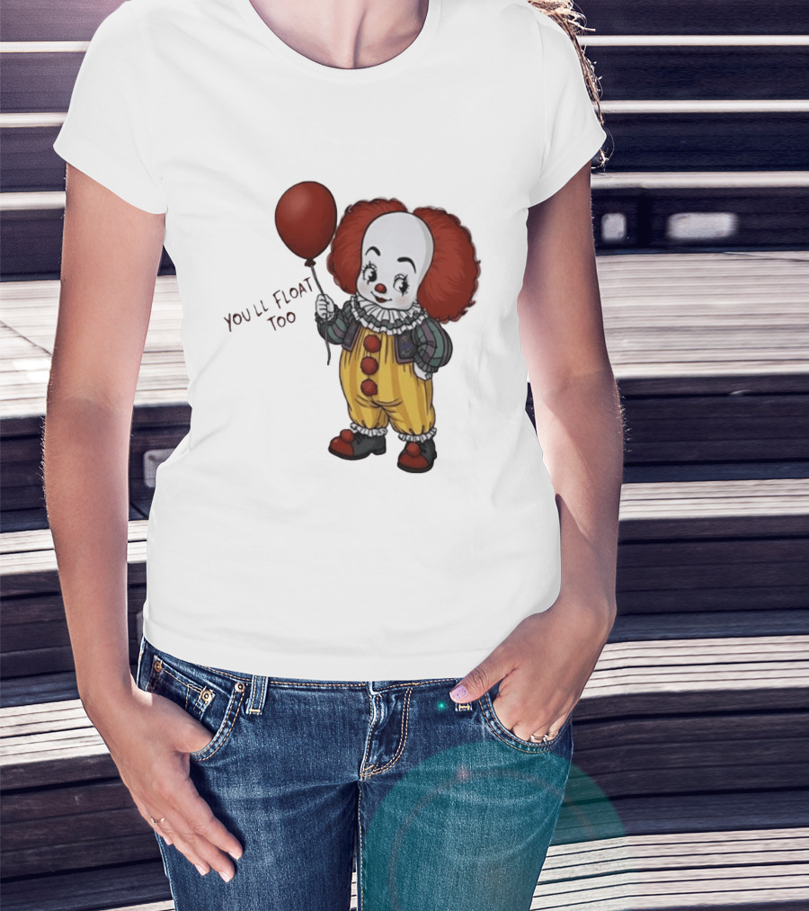 Pennywise Clown You'll Float Too Red Balloon T-Shirt