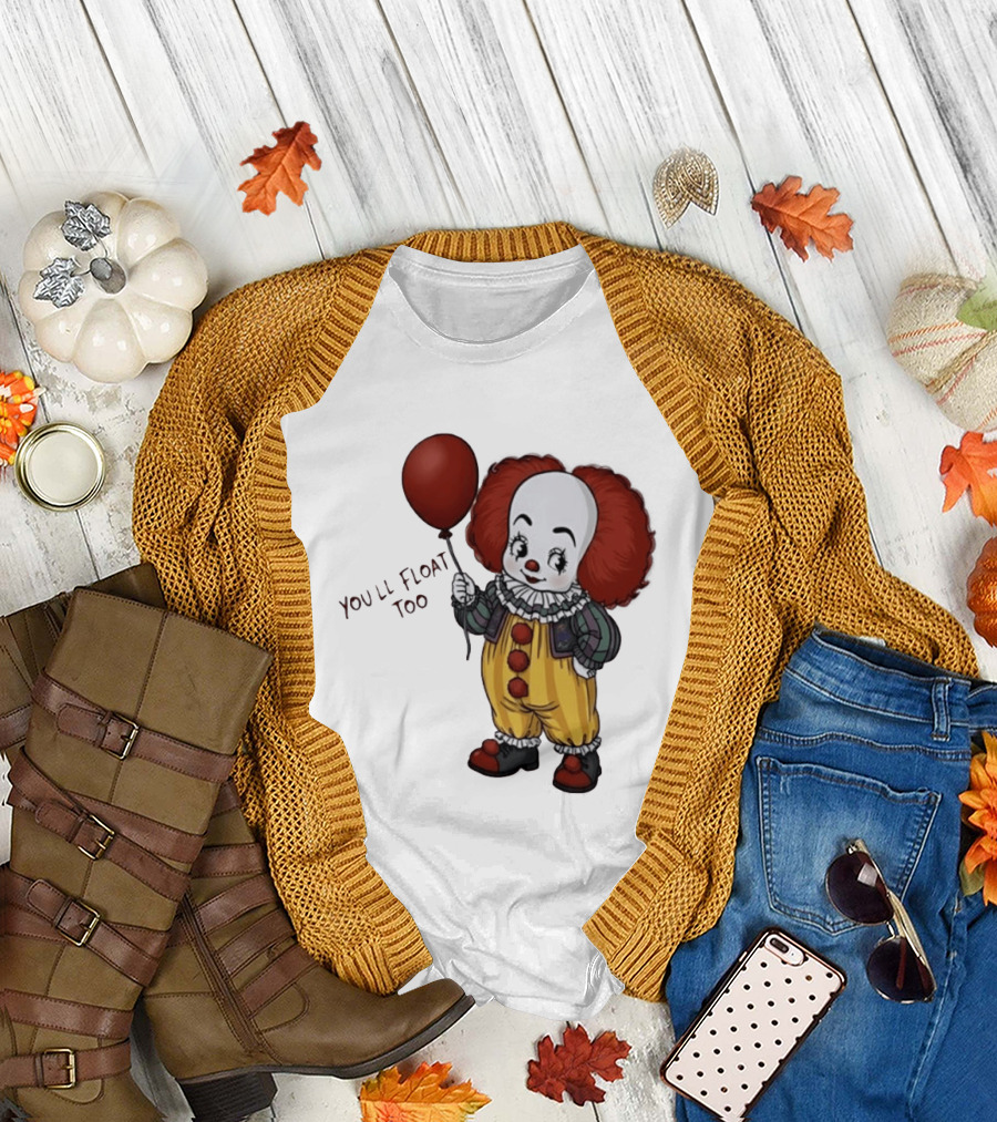 Pennywise Clown You'll Float Too Red Balloon T-Shirt