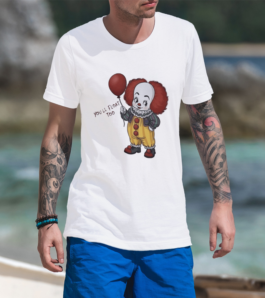 Pennywise Clown You'll Float Too Red Balloon T-Shirt