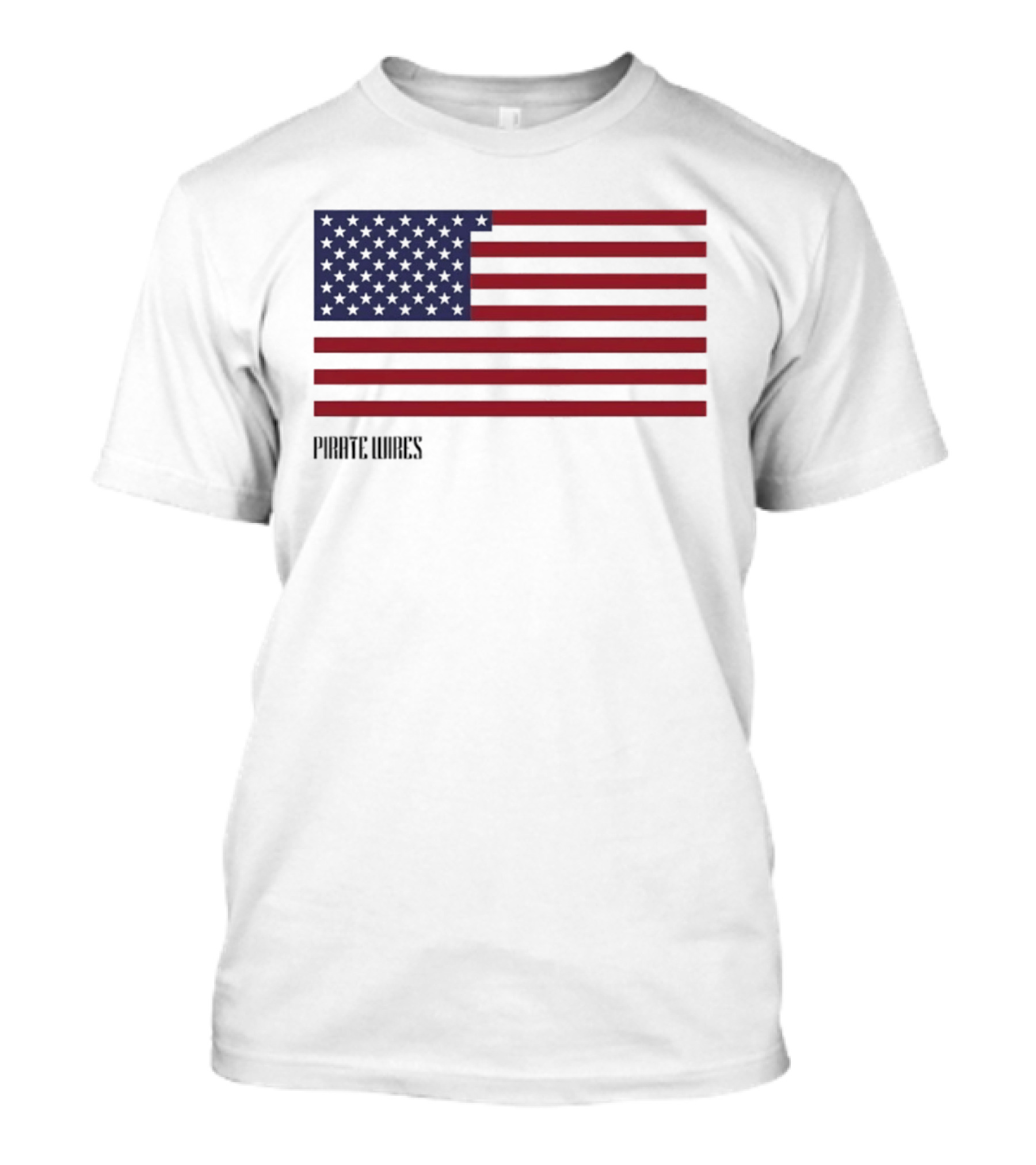 Pirate Wires 1776 American Flag Lunar Position Relative To Earth T-Shirt