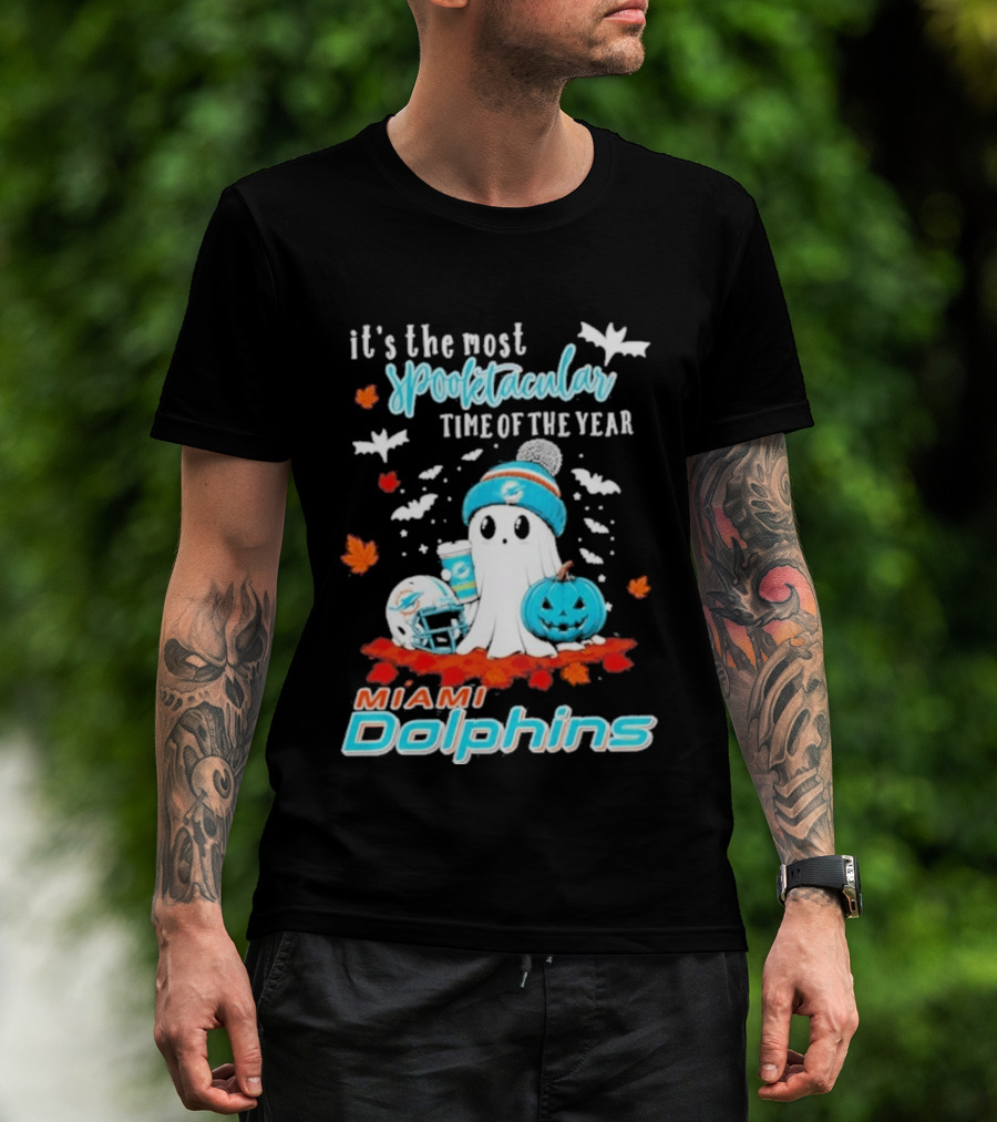 Miami Dolphins Halloween 2026 Most Spooktacular Time Of The Year T-Shirt