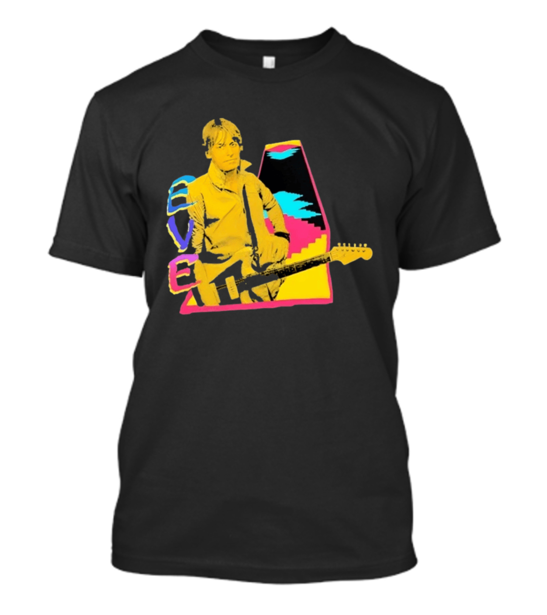 Steve Perry 80s Rock Vibes Retro Guitar T-Shirt