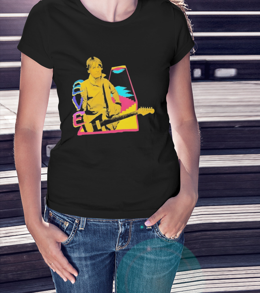 Steve Perry 80s Rock Vibes Retro Guitar T-Shirt