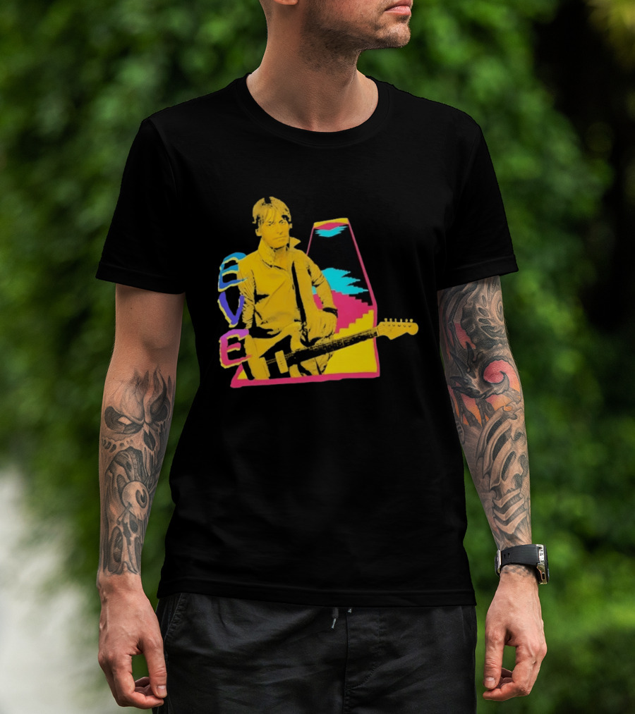 Steve Perry 80s Rock Vibes Retro Guitar T-Shirt