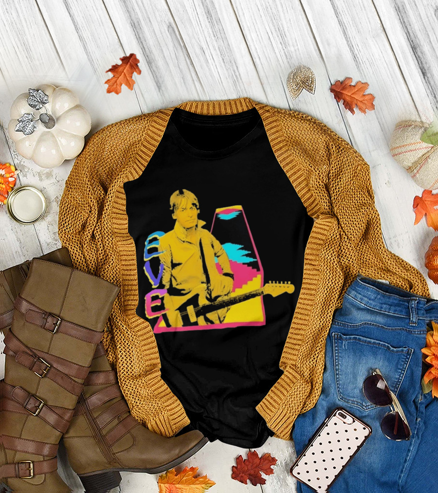 Steve Perry 80s Rock Vibes Retro Guitar T-Shirt
