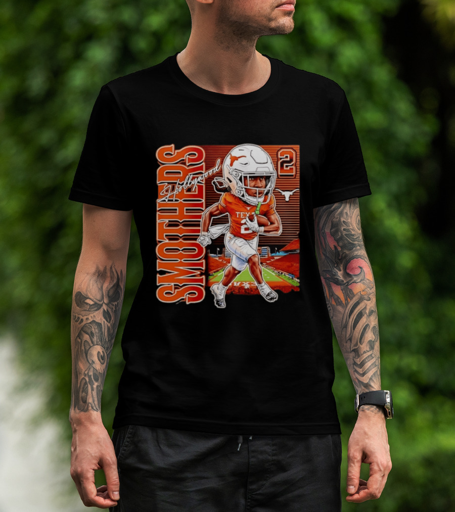 Hollywood Smothers Texas Longhorns Number 2 Football Player Action T-Shirt