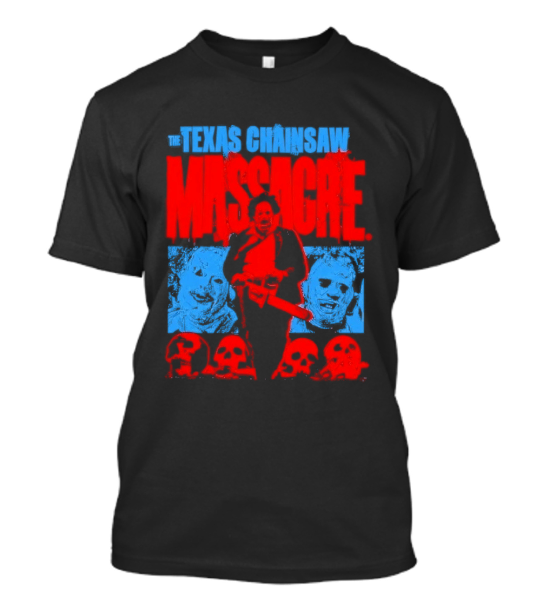 The Texas Chainsaw Massacre Leatherface Horror Movie Skulls Scene T-Shirt