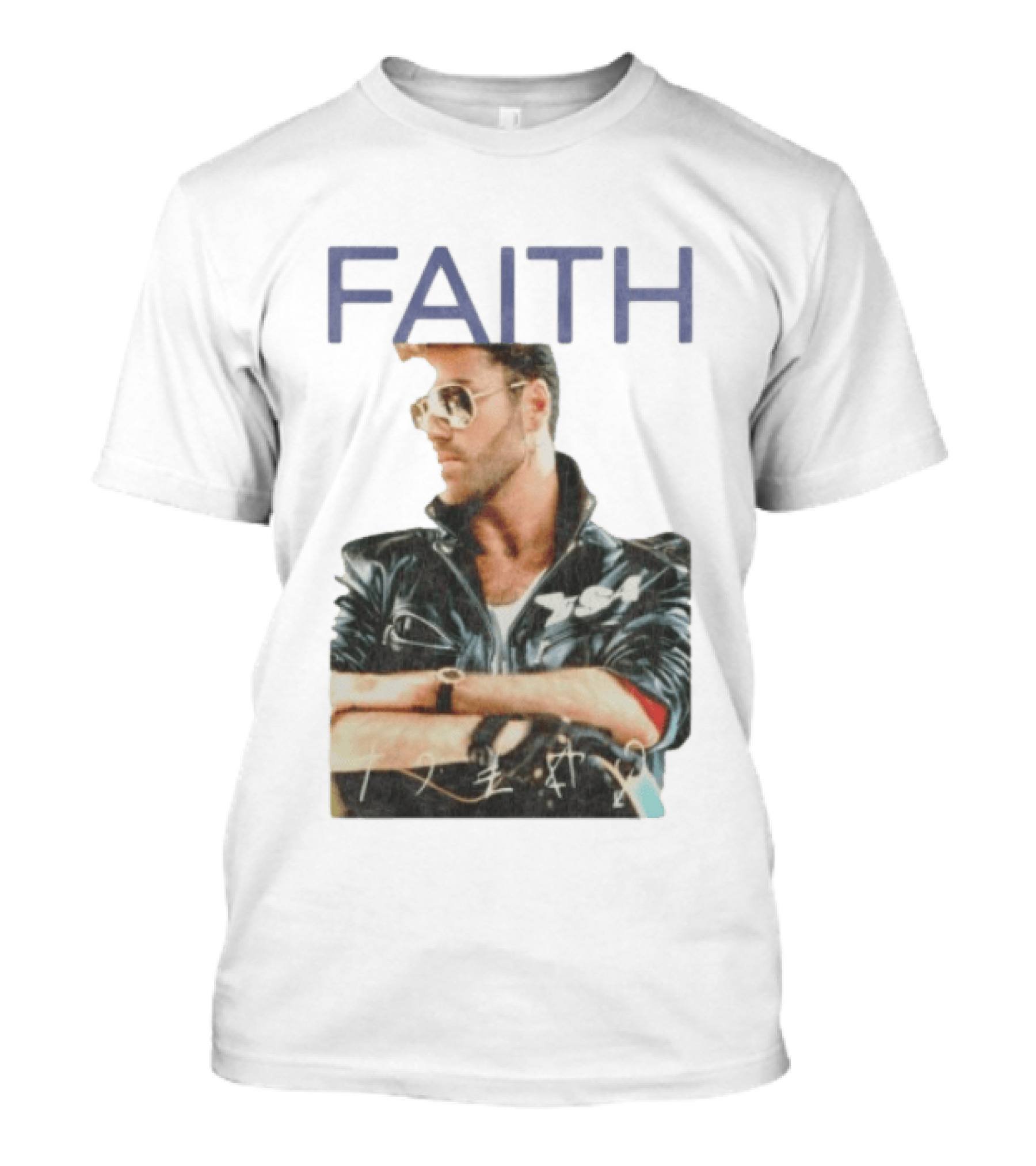 George Michael Faith Tour Leather Jacket And Aviator T-Shirt
