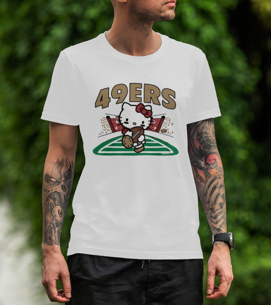 Hello Kitty 49ers Football San Francisco Fan Gear T-Shirt