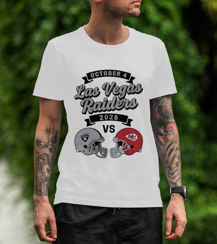 October 4 Las Vegas Raiders 2026 Vs Kansas City Chiefs T-Shirt