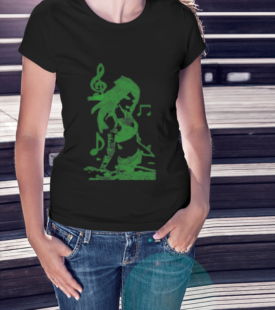 6Arelyhuman Store Digital Dancer Binary Musical Vibe T-Shirt