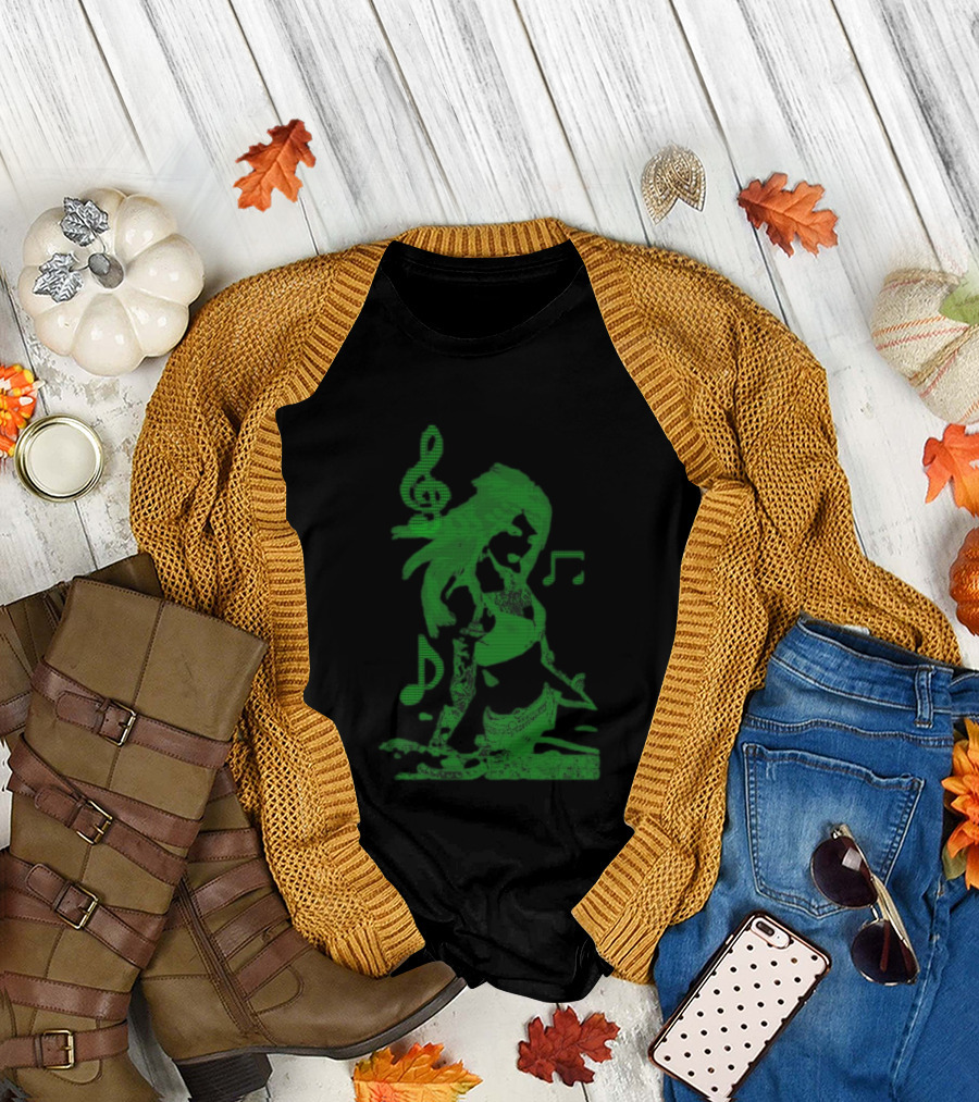 6Arelyhuman Store Digital Dancer Binary Musical Vibe T-Shirt