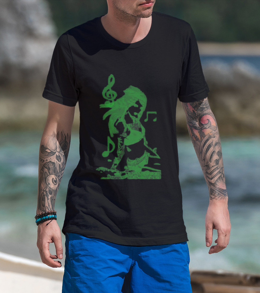6Arelyhuman Store Digital Dancer Binary Musical Vibe T-Shirt