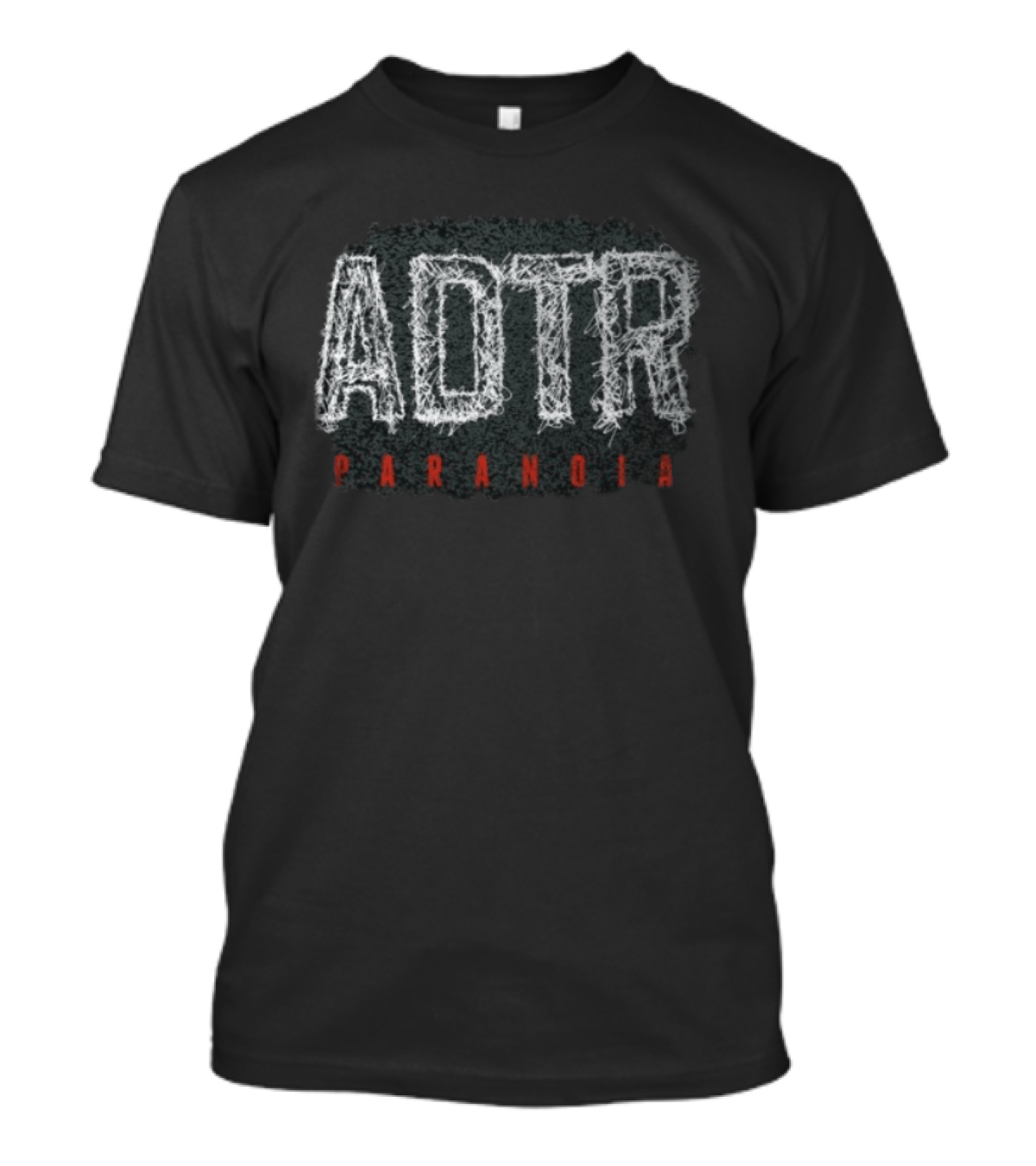 ADTR Paranoia Textured Graphic Stitch Effect T-Shirt