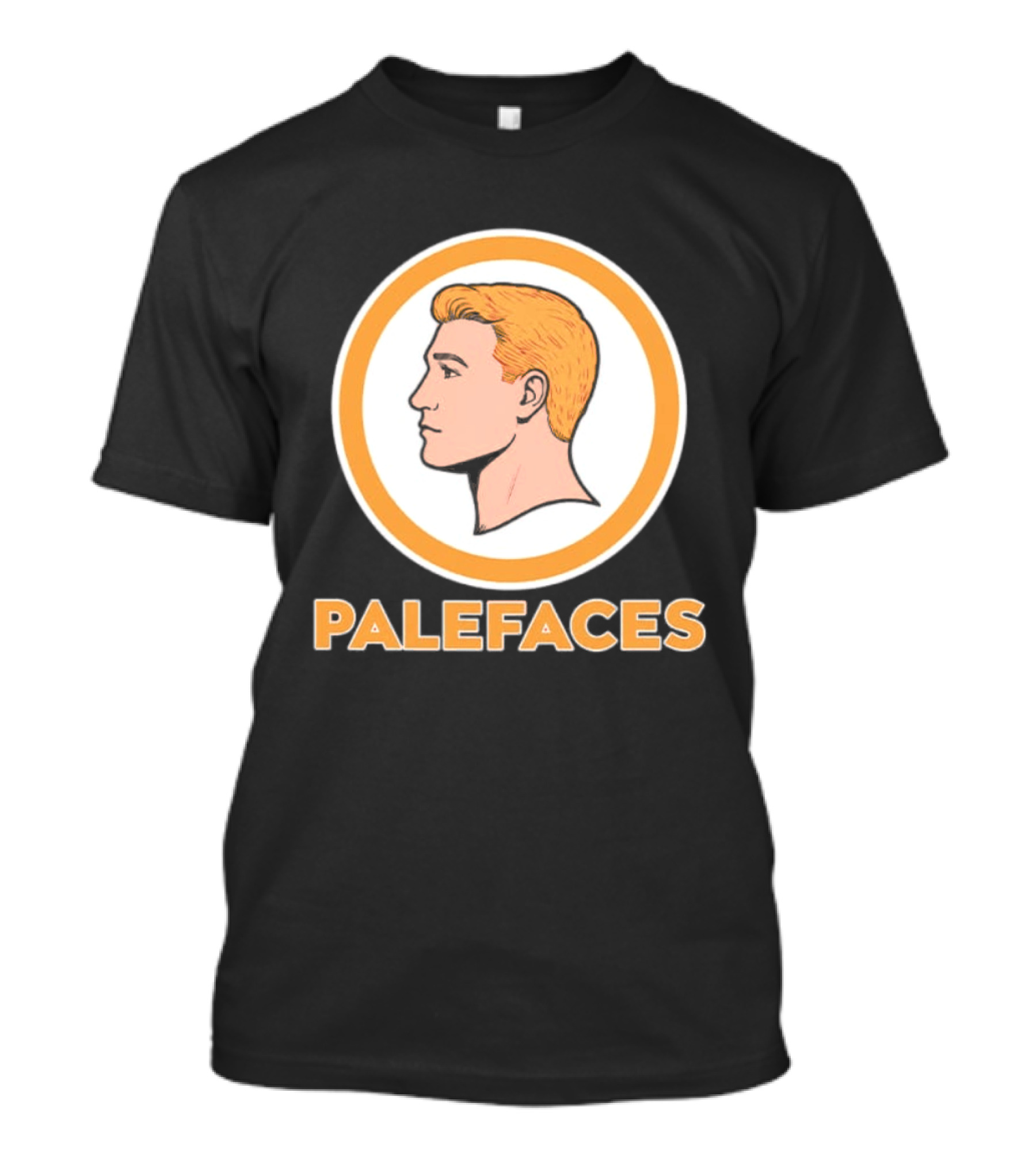 Caucasians Palefaces Orange Circle T-Shirt