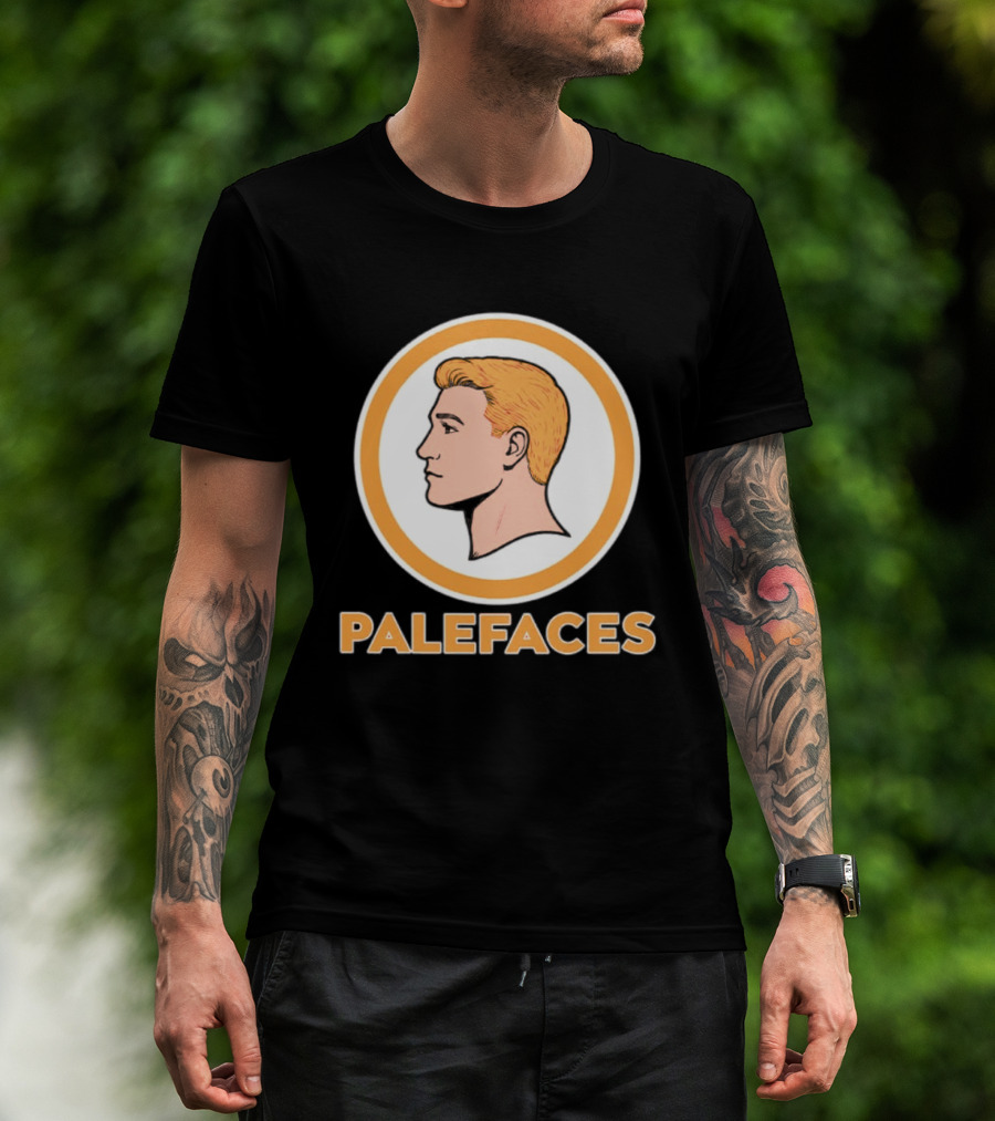 Caucasians Palefaces Orange Circle T-Shirt
