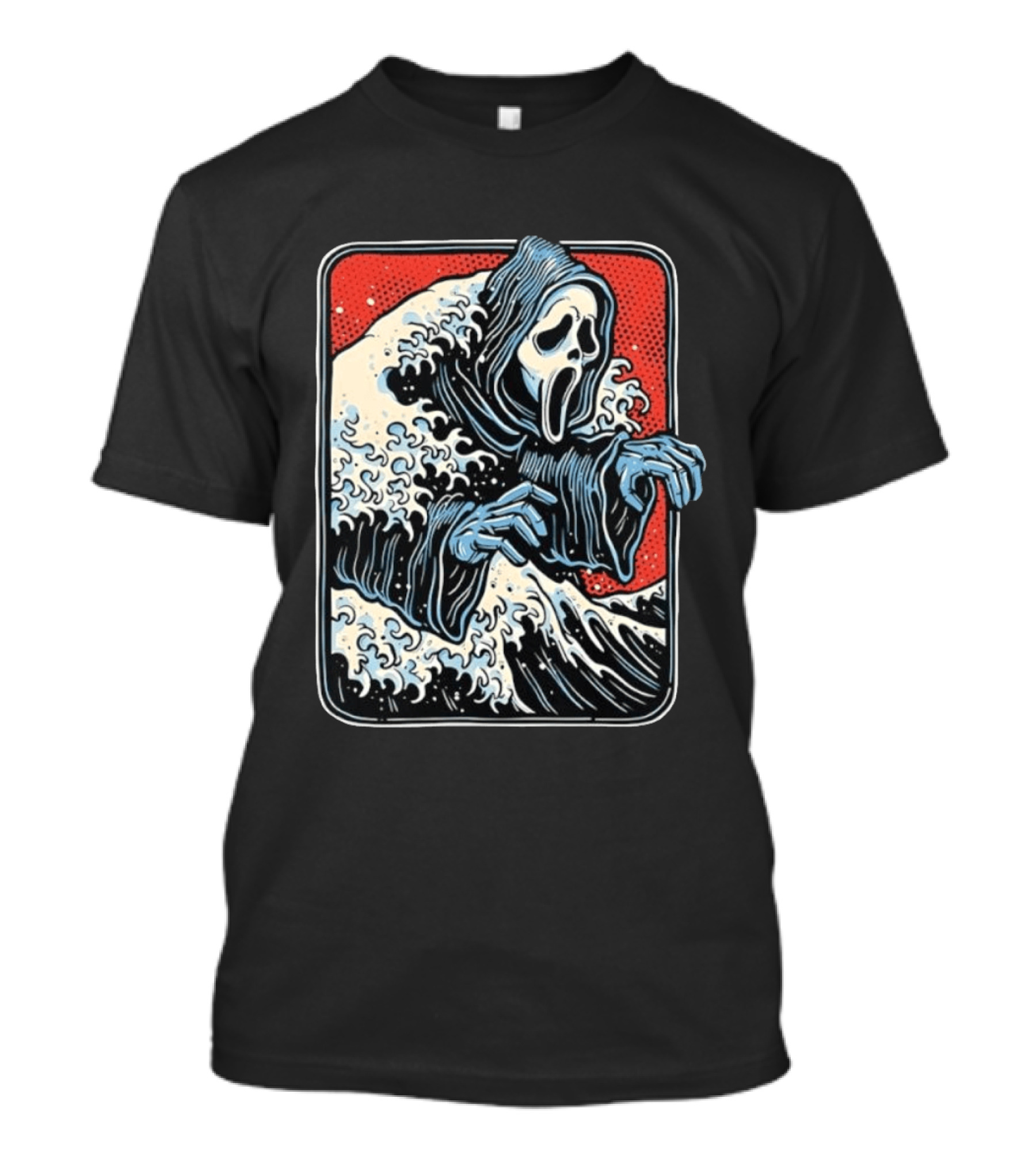 Ghostface The Great Wave Halftone Scream T-Shirt