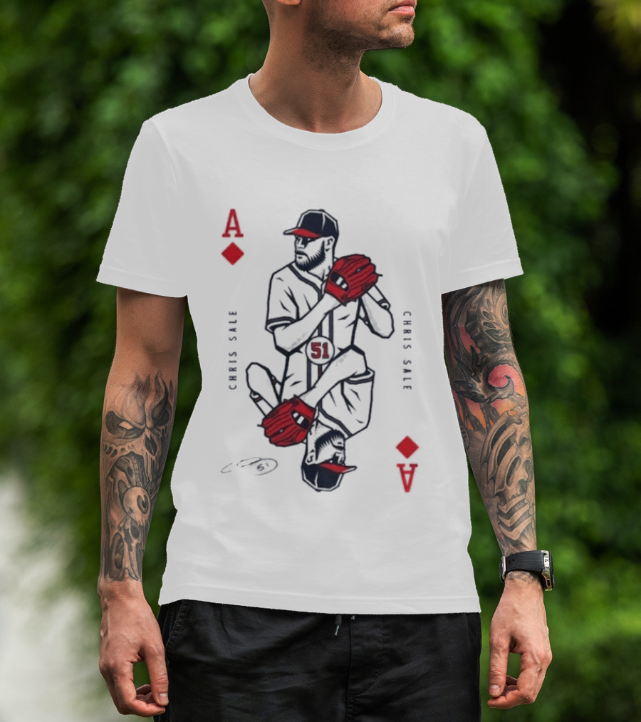 Chris Sale Ace Of Diamonds Playing Card MLB Baseball T-Shirt