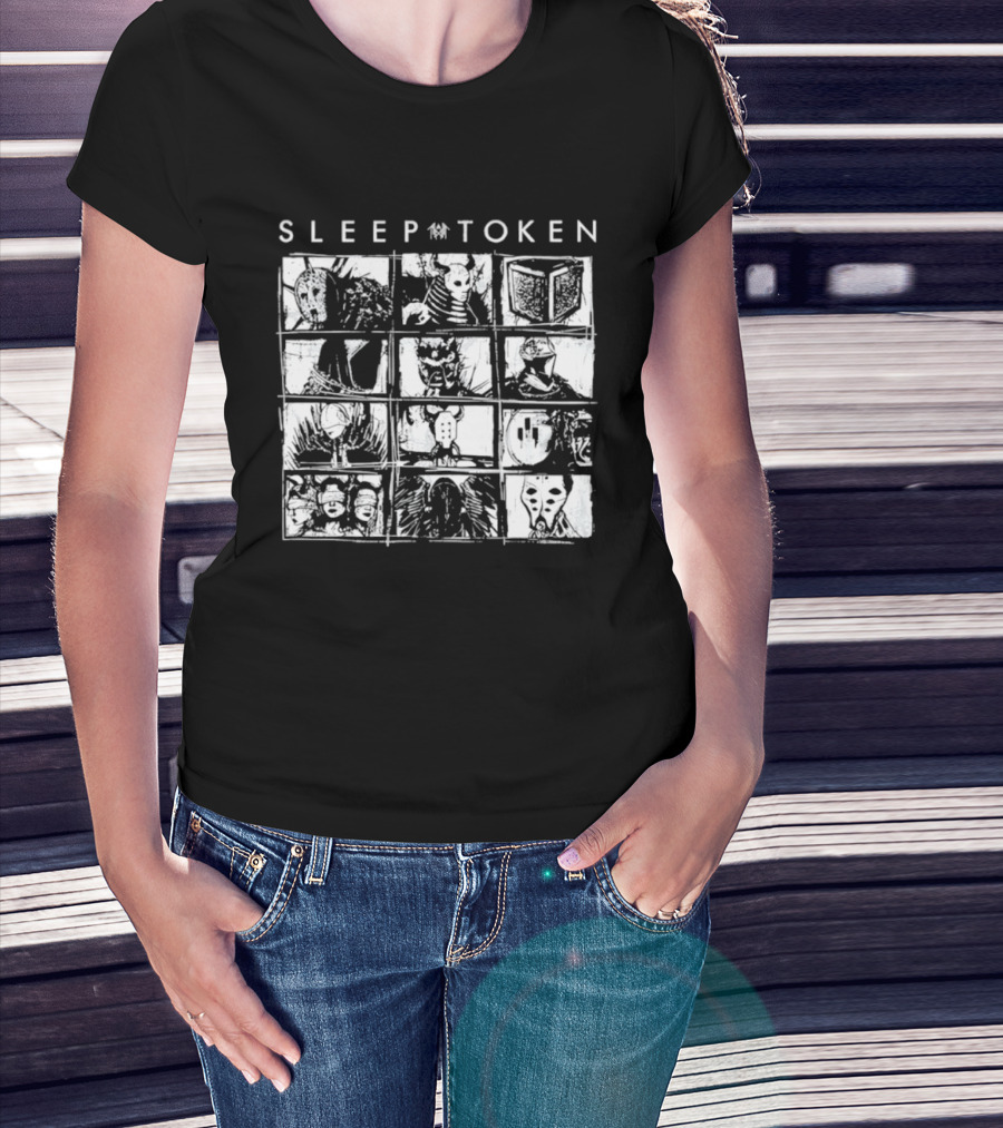 Sleep Token Band Grid Metal Music T-Shirt