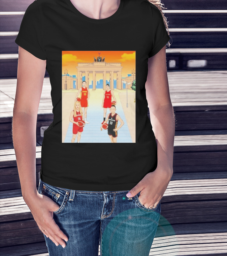 China 15 Espana 10 Hungary 14 Deutschland 13 Basketball Players Berlin T-Shirt
