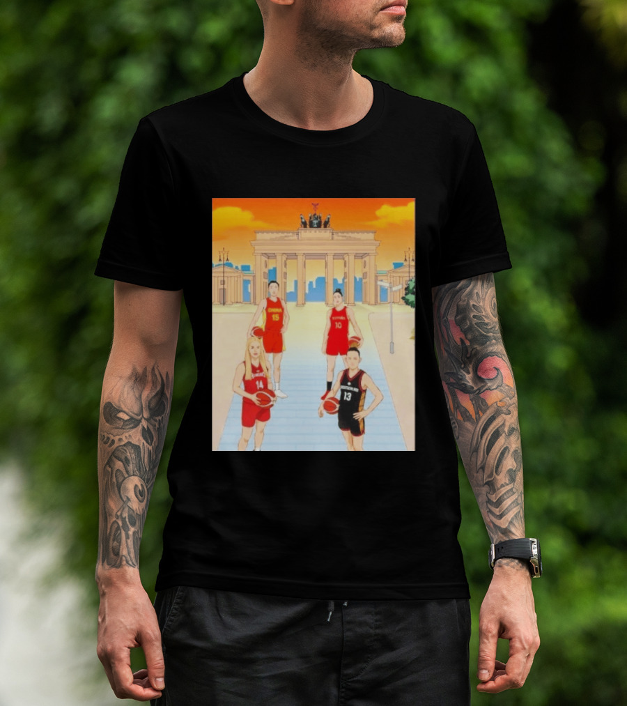 China 15 Espana 10 Hungary 14 Deutschland 13 Basketball Players Berlin T-Shirt