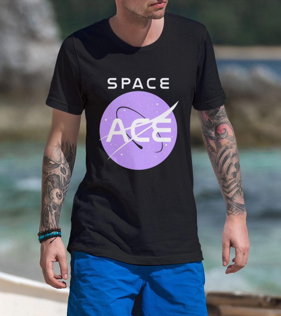 Space Ace NASA Astronomy Galaxy Iconic Insignia T-Shirt