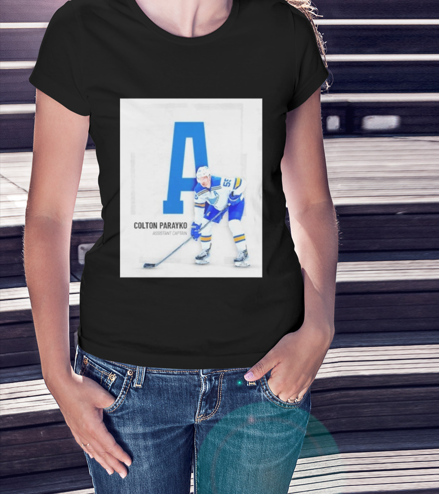Colton Parayko St Louis Blues Assistant Captain No 55 Hockey Player T-Shirt