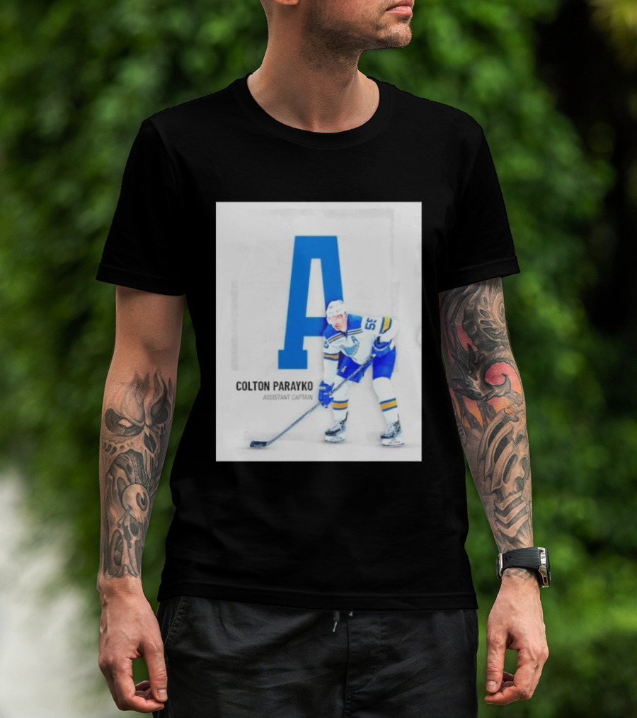 Colton Parayko St Louis Blues Assistant Captain No 55 Hockey Player T-Shirt