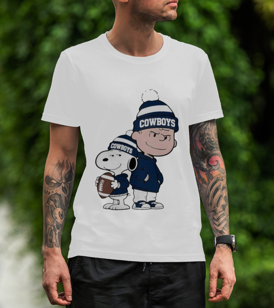 Snoopy Charlie Cowboys Football Fan T-Shirt