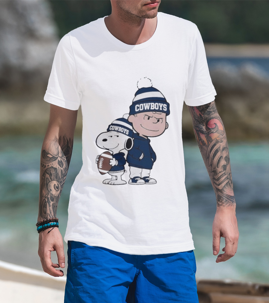 Snoopy Charlie Cowboys Football Fan T-Shirt