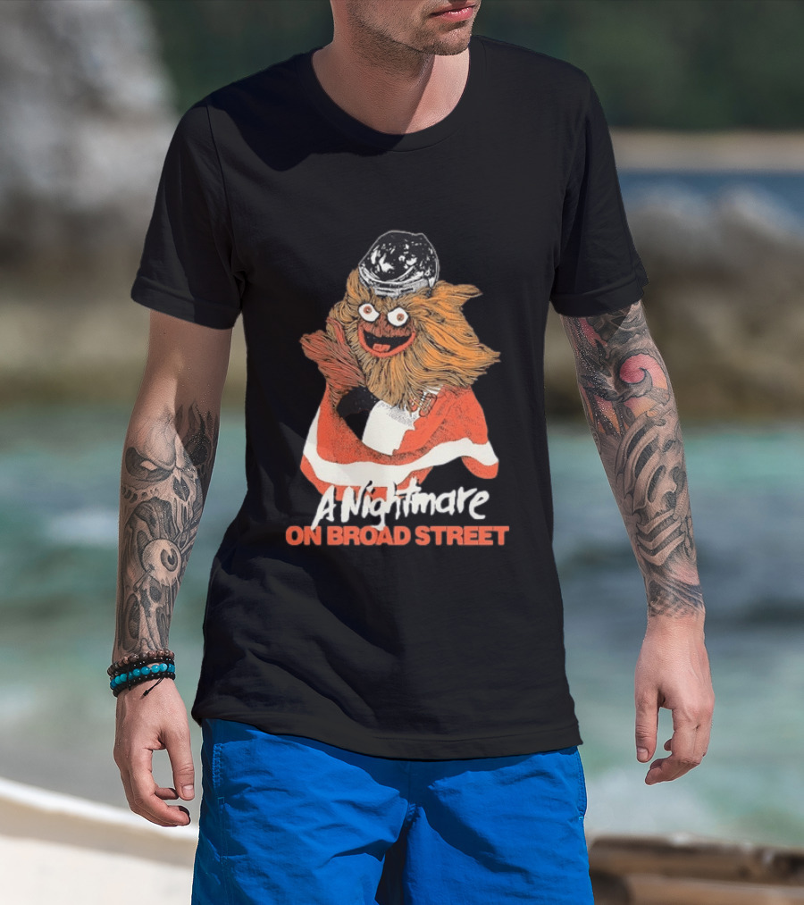 Philadelphia Flyers Gritty A Nightmare On Broad Street T-Shirt