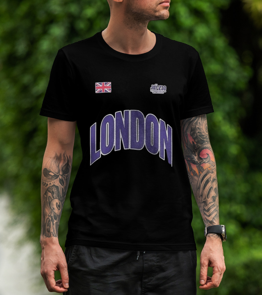 Jay Z London Pop Up Tottenham Hotspur Stadium Name And Number With Union Jack Flag T-Shirt